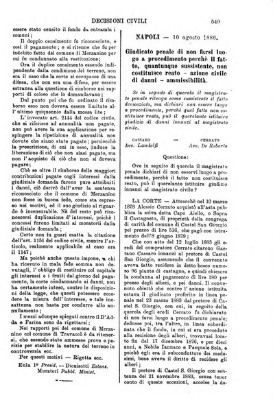 Annali della giurisprudenza italiana raccolta generale delle decisioni delle Corti di cassazione e d'appello in materia civile, criminale, commerciale, di diritto pubblico e amministrativo, e di procedura civile e penale