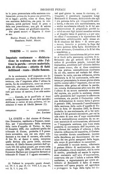 Annali della giurisprudenza italiana raccolta generale delle decisioni delle Corti di cassazione e d'appello in materia civile, criminale, commerciale, di diritto pubblico e amministrativo, e di procedura civile e penale