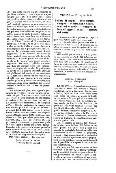 Annali della giurisprudenza italiana raccolta generale delle decisioni delle Corti di cassazione e d'appello in materia civile, criminale, commerciale, di diritto pubblico e amministrativo, e di procedura civile e penale