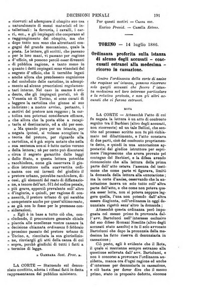 Annali della giurisprudenza italiana raccolta generale delle decisioni delle Corti di cassazione e d'appello in materia civile, criminale, commerciale, di diritto pubblico e amministrativo, e di procedura civile e penale