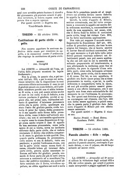 Annali della giurisprudenza italiana raccolta generale delle decisioni delle Corti di cassazione e d'appello in materia civile, criminale, commerciale, di diritto pubblico e amministrativo, e di procedura civile e penale