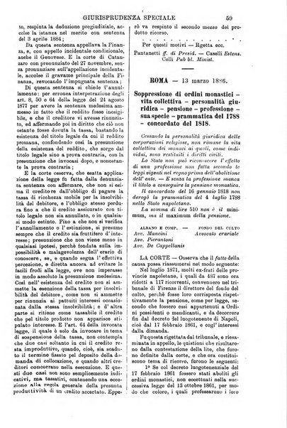 Annali della giurisprudenza italiana raccolta generale delle decisioni delle Corti di cassazione e d'appello in materia civile, criminale, commerciale, di diritto pubblico e amministrativo, e di procedura civile e penale