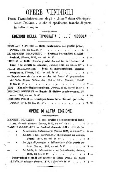 Annali della giurisprudenza italiana raccolta generale delle decisioni delle Corti di cassazione e d'appello in materia civile, criminale, commerciale, di diritto pubblico e amministrativo, e di procedura civile e penale