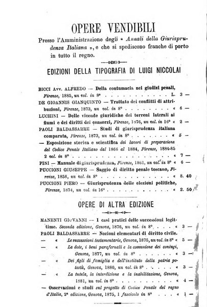 Annali della giurisprudenza italiana raccolta generale delle decisioni delle Corti di cassazione e d'appello in materia civile, criminale, commerciale, di diritto pubblico e amministrativo, e di procedura civile e penale