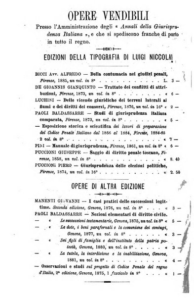 Annali della giurisprudenza italiana raccolta generale delle decisioni delle Corti di cassazione e d'appello in materia civile, criminale, commerciale, di diritto pubblico e amministrativo, e di procedura civile e penale