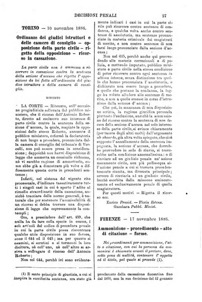 Annali della giurisprudenza italiana raccolta generale delle decisioni delle Corti di cassazione e d'appello in materia civile, criminale, commerciale, di diritto pubblico e amministrativo, e di procedura civile e penale