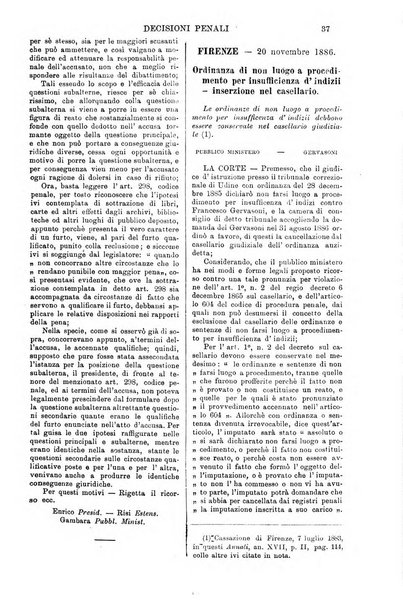 Annali della giurisprudenza italiana raccolta generale delle decisioni delle Corti di cassazione e d'appello in materia civile, criminale, commerciale, di diritto pubblico e amministrativo, e di procedura civile e penale