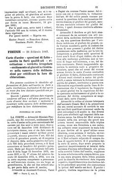 Annali della giurisprudenza italiana raccolta generale delle decisioni delle Corti di cassazione e d'appello in materia civile, criminale, commerciale, di diritto pubblico e amministrativo, e di procedura civile e penale