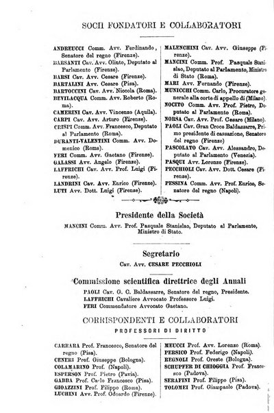 Annali della giurisprudenza italiana raccolta generale delle decisioni delle Corti di cassazione e d'appello in materia civile, criminale, commerciale, di diritto pubblico e amministrativo, e di procedura civile e penale