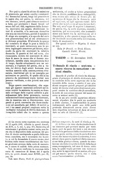 Annali della giurisprudenza italiana raccolta generale delle decisioni delle Corti di cassazione e d'appello in materia civile, criminale, commerciale, di diritto pubblico e amministrativo, e di procedura civile e penale