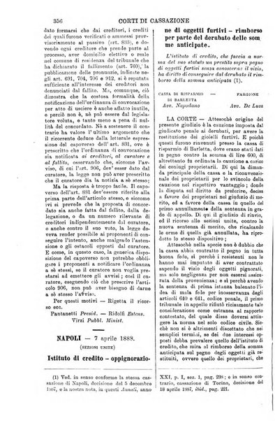 Annali della giurisprudenza italiana raccolta generale delle decisioni delle Corti di cassazione e d'appello in materia civile, criminale, commerciale, di diritto pubblico e amministrativo, e di procedura civile e penale