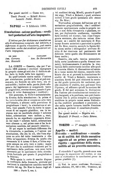 Annali della giurisprudenza italiana raccolta generale delle decisioni delle Corti di cassazione e d'appello in materia civile, criminale, commerciale, di diritto pubblico e amministrativo, e di procedura civile e penale