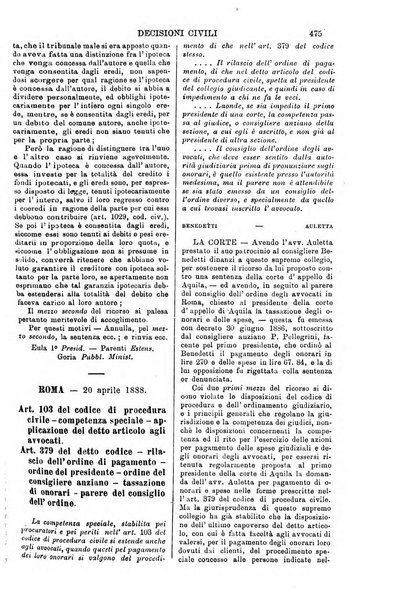 Annali della giurisprudenza italiana raccolta generale delle decisioni delle Corti di cassazione e d'appello in materia civile, criminale, commerciale, di diritto pubblico e amministrativo, e di procedura civile e penale