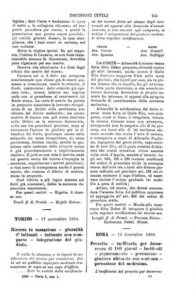 Annali della giurisprudenza italiana raccolta generale delle decisioni delle Corti di cassazione e d'appello in materia civile, criminale, commerciale, di diritto pubblico e amministrativo, e di procedura civile e penale