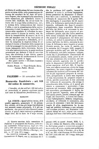 Annali della giurisprudenza italiana raccolta generale delle decisioni delle Corti di cassazione e d'appello in materia civile, criminale, commerciale, di diritto pubblico e amministrativo, e di procedura civile e penale