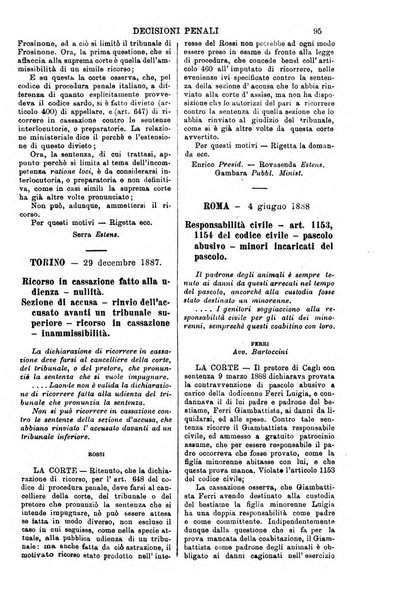 Annali della giurisprudenza italiana raccolta generale delle decisioni delle Corti di cassazione e d'appello in materia civile, criminale, commerciale, di diritto pubblico e amministrativo, e di procedura civile e penale