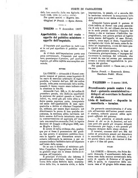 Annali della giurisprudenza italiana raccolta generale delle decisioni delle Corti di cassazione e d'appello in materia civile, criminale, commerciale, di diritto pubblico e amministrativo, e di procedura civile e penale