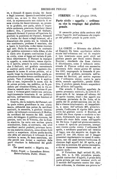 Annali della giurisprudenza italiana raccolta generale delle decisioni delle Corti di cassazione e d'appello in materia civile, criminale, commerciale, di diritto pubblico e amministrativo, e di procedura civile e penale