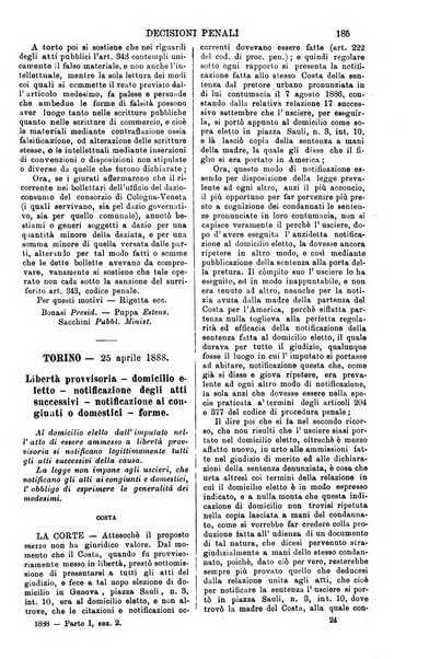 Annali della giurisprudenza italiana raccolta generale delle decisioni delle Corti di cassazione e d'appello in materia civile, criminale, commerciale, di diritto pubblico e amministrativo, e di procedura civile e penale