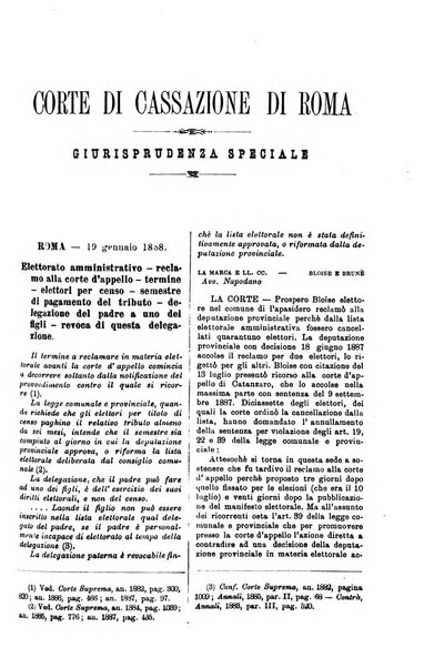 Annali della giurisprudenza italiana raccolta generale delle decisioni delle Corti di cassazione e d'appello in materia civile, criminale, commerciale, di diritto pubblico e amministrativo, e di procedura civile e penale