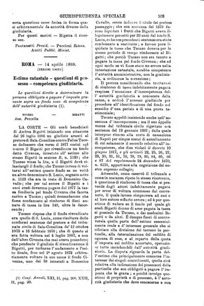 Annali della giurisprudenza italiana raccolta generale delle decisioni delle Corti di cassazione e d'appello in materia civile, criminale, commerciale, di diritto pubblico e amministrativo, e di procedura civile e penale