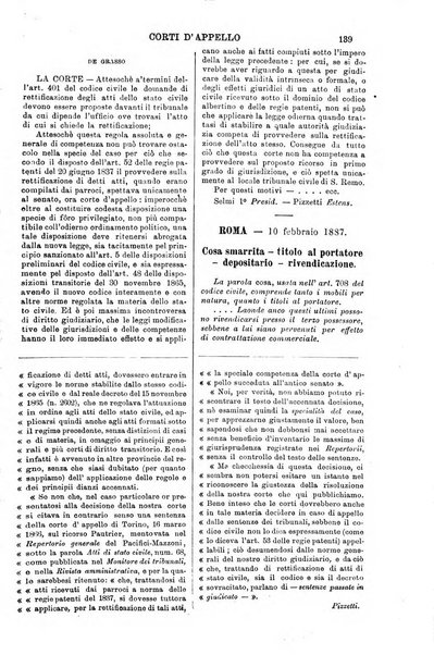 Annali della giurisprudenza italiana raccolta generale delle decisioni delle Corti di cassazione e d'appello in materia civile, criminale, commerciale, di diritto pubblico e amministrativo, e di procedura civile e penale