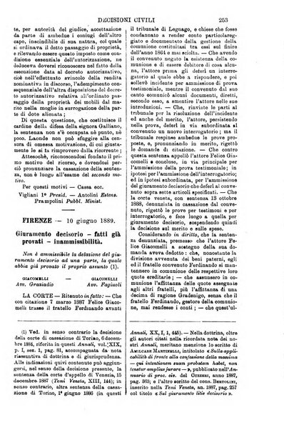 Annali della giurisprudenza italiana raccolta generale delle decisioni delle Corti di cassazione e d'appello in materia civile, criminale, commerciale, di diritto pubblico e amministrativo, e di procedura civile e penale