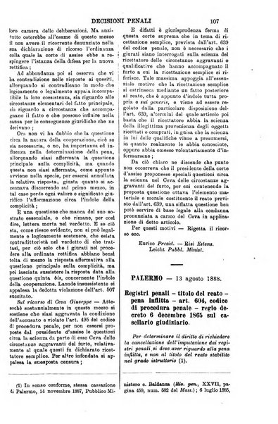 Annali della giurisprudenza italiana raccolta generale delle decisioni delle Corti di cassazione e d'appello in materia civile, criminale, commerciale, di diritto pubblico e amministrativo, e di procedura civile e penale