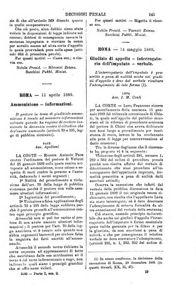 Annali della giurisprudenza italiana raccolta generale delle decisioni delle Corti di cassazione e d'appello in materia civile, criminale, commerciale, di diritto pubblico e amministrativo, e di procedura civile e penale