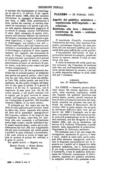 Annali della giurisprudenza italiana raccolta generale delle decisioni delle Corti di cassazione e d'appello in materia civile, criminale, commerciale, di diritto pubblico e amministrativo, e di procedura civile e penale