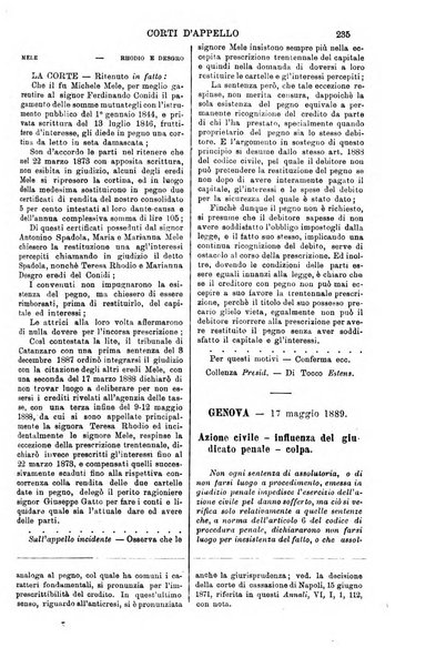 Annali della giurisprudenza italiana raccolta generale delle decisioni delle Corti di cassazione e d'appello in materia civile, criminale, commerciale, di diritto pubblico e amministrativo, e di procedura civile e penale