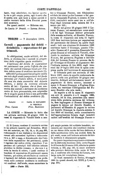 Annali della giurisprudenza italiana raccolta generale delle decisioni delle Corti di cassazione e d'appello in materia civile, criminale, commerciale, di diritto pubblico e amministrativo, e di procedura civile e penale