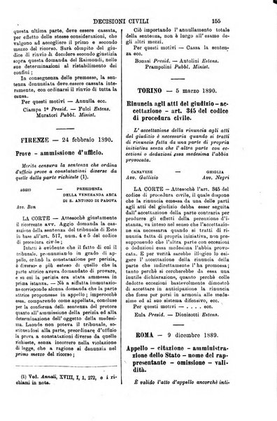 Annali della giurisprudenza italiana raccolta generale delle decisioni delle Corti di cassazione e d'appello in materia civile, criminale, commerciale, di diritto pubblico e amministrativo, e di procedura civile e penale