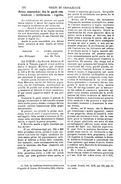 Annali della giurisprudenza italiana raccolta generale delle decisioni delle Corti di cassazione e d'appello in materia civile, criminale, commerciale, di diritto pubblico e amministrativo, e di procedura civile e penale