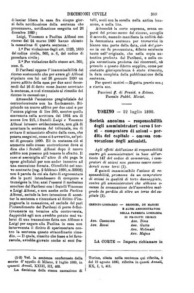 Annali della giurisprudenza italiana raccolta generale delle decisioni delle Corti di cassazione e d'appello in materia civile, criminale, commerciale, di diritto pubblico e amministrativo, e di procedura civile e penale