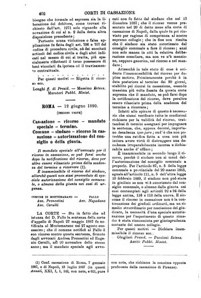 Annali della giurisprudenza italiana raccolta generale delle decisioni delle Corti di cassazione e d'appello in materia civile, criminale, commerciale, di diritto pubblico e amministrativo, e di procedura civile e penale