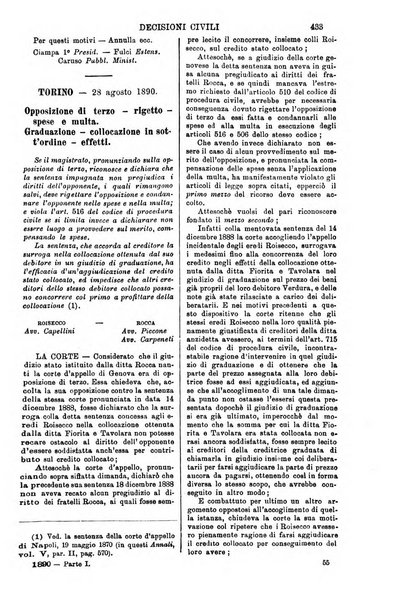 Annali della giurisprudenza italiana raccolta generale delle decisioni delle Corti di cassazione e d'appello in materia civile, criminale, commerciale, di diritto pubblico e amministrativo, e di procedura civile e penale