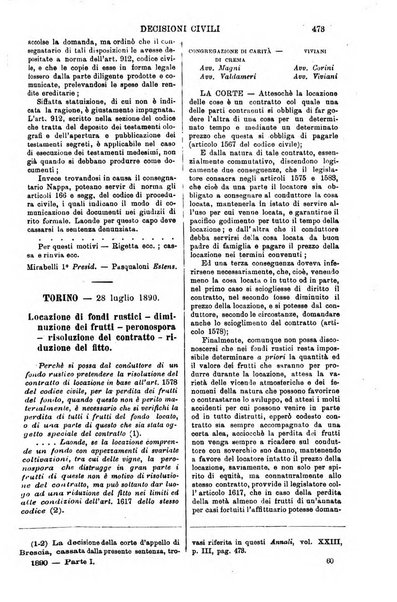 Annali della giurisprudenza italiana raccolta generale delle decisioni delle Corti di cassazione e d'appello in materia civile, criminale, commerciale, di diritto pubblico e amministrativo, e di procedura civile e penale