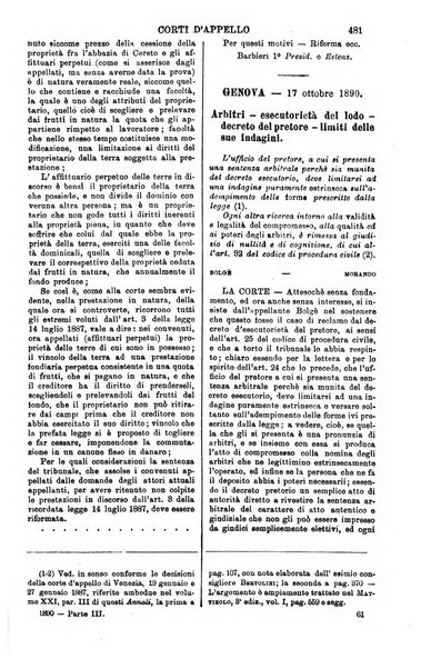 Annali della giurisprudenza italiana raccolta generale delle decisioni delle Corti di cassazione e d'appello in materia civile, criminale, commerciale, di diritto pubblico e amministrativo, e di procedura civile e penale