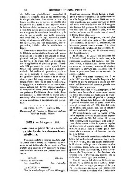 Annali della giurisprudenza italiana raccolta generale delle decisioni delle Corti di cassazione e d'appello in materia civile, criminale, commerciale, di diritto pubblico e amministrativo, e di procedura civile e penale