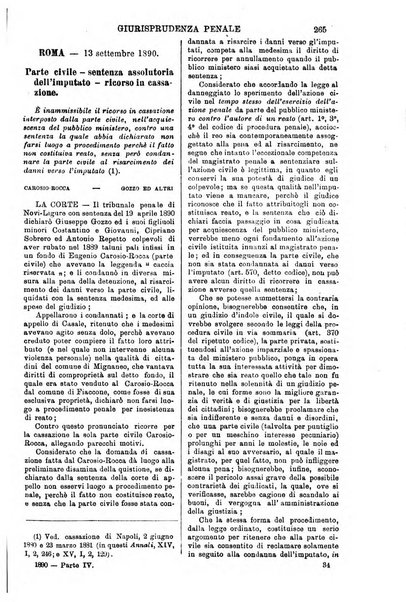 Annali della giurisprudenza italiana raccolta generale delle decisioni delle Corti di cassazione e d'appello in materia civile, criminale, commerciale, di diritto pubblico e amministrativo, e di procedura civile e penale