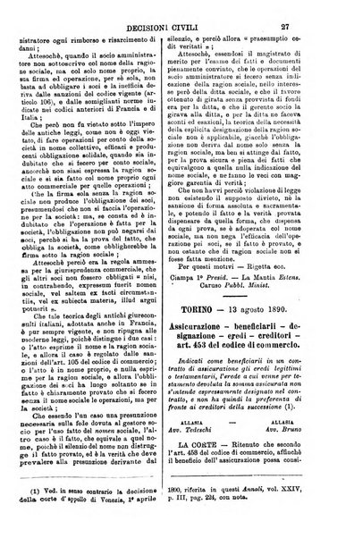 Annali della giurisprudenza italiana raccolta generale delle decisioni delle Corti di cassazione e d'appello in materia civile, criminale, commerciale, di diritto pubblico e amministrativo, e di procedura civile e penale