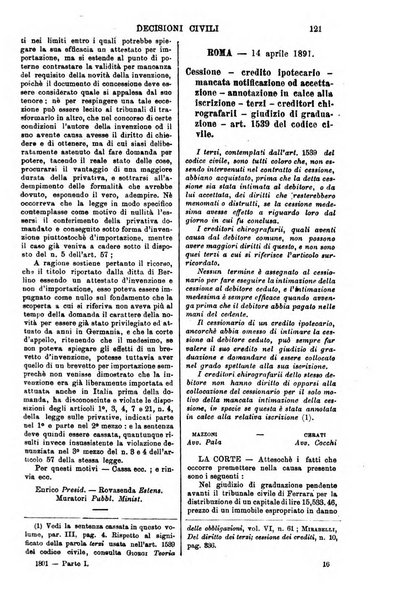 Annali della giurisprudenza italiana raccolta generale delle decisioni delle Corti di cassazione e d'appello in materia civile, criminale, commerciale, di diritto pubblico e amministrativo, e di procedura civile e penale