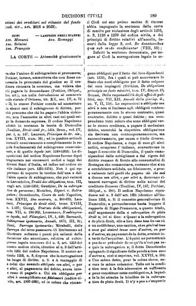 Annali della giurisprudenza italiana raccolta generale delle decisioni delle Corti di cassazione e d'appello in materia civile, criminale, commerciale, di diritto pubblico e amministrativo, e di procedura civile e penale