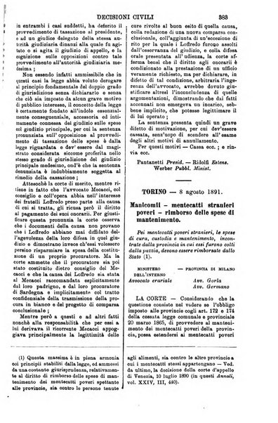 Annali della giurisprudenza italiana raccolta generale delle decisioni delle Corti di cassazione e d'appello in materia civile, criminale, commerciale, di diritto pubblico e amministrativo, e di procedura civile e penale