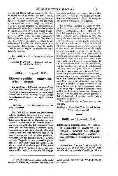 Annali della giurisprudenza italiana raccolta generale delle decisioni delle Corti di cassazione e d'appello in materia civile, criminale, commerciale, di diritto pubblico e amministrativo, e di procedura civile e penale