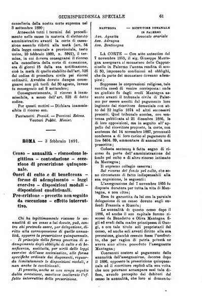 Annali della giurisprudenza italiana raccolta generale delle decisioni delle Corti di cassazione e d'appello in materia civile, criminale, commerciale, di diritto pubblico e amministrativo, e di procedura civile e penale