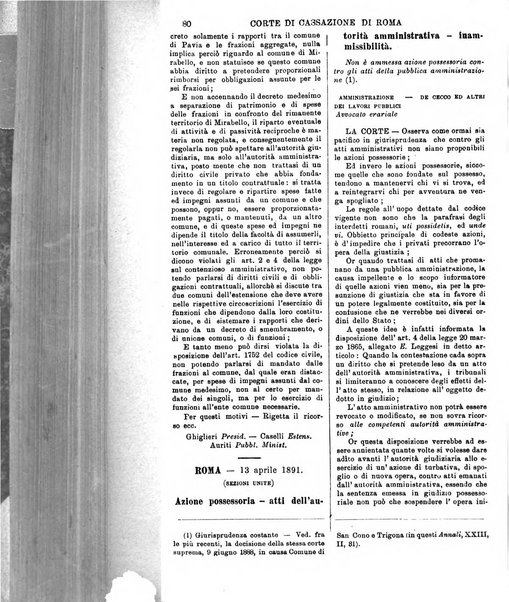 Annali della giurisprudenza italiana raccolta generale delle decisioni delle Corti di cassazione e d'appello in materia civile, criminale, commerciale, di diritto pubblico e amministrativo, e di procedura civile e penale