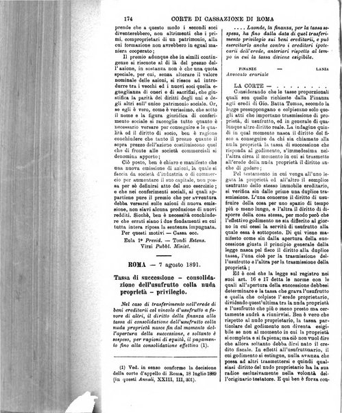 Annali della giurisprudenza italiana raccolta generale delle decisioni delle Corti di cassazione e d'appello in materia civile, criminale, commerciale, di diritto pubblico e amministrativo, e di procedura civile e penale