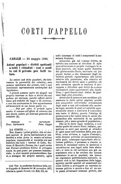 Annali della giurisprudenza italiana raccolta generale delle decisioni delle Corti di cassazione e d'appello in materia civile, criminale, commerciale, di diritto pubblico e amministrativo, e di procedura civile e penale